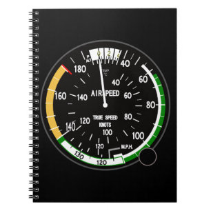 Aircraft Airspeed Indicator Flight Instrument Notebook