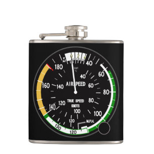 Aircraft Airspeed Indicator Hip Flask
