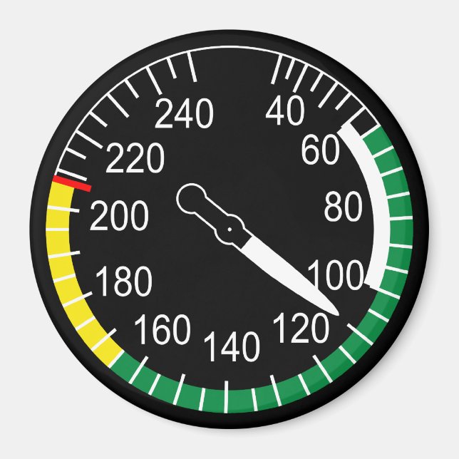 Aircraft Airspeed Indicator Magnet (Front)