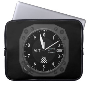 Aircraft Altimeter Image Laptop Sleeve