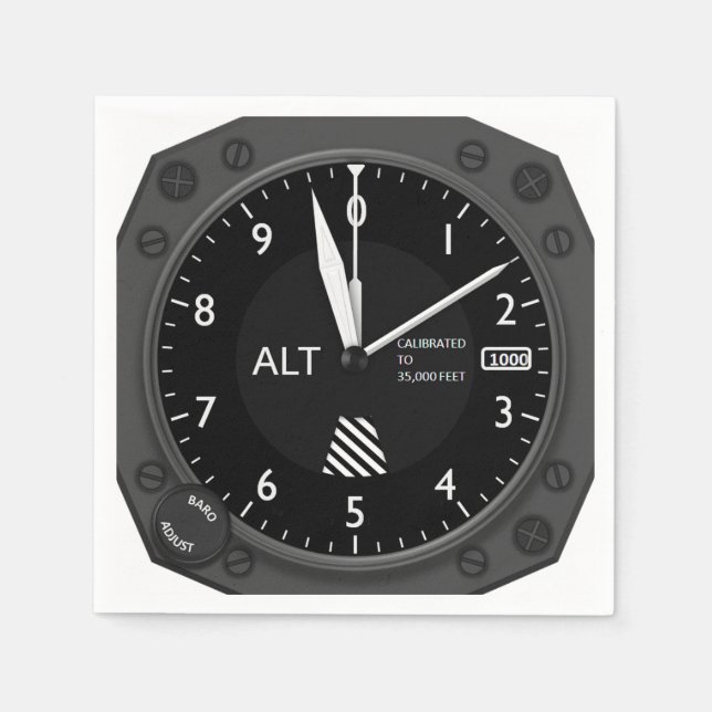 Aircraft Altimeter Napkin (Front)