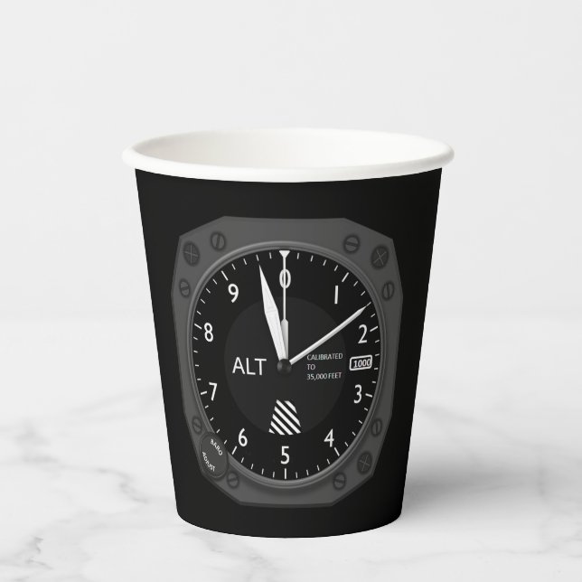 Aircraft Altimeter Paper Cups (Front)