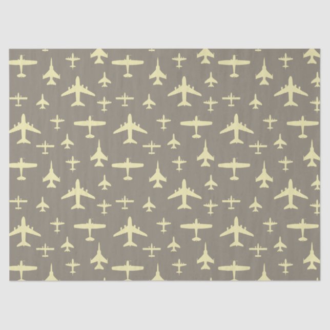 Aircraft Aviation Themed Aeroplanes Tissue Paper (Front)