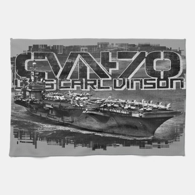 Aircraft carrier Carl Vinson Kitchen Towels (Horizontal)