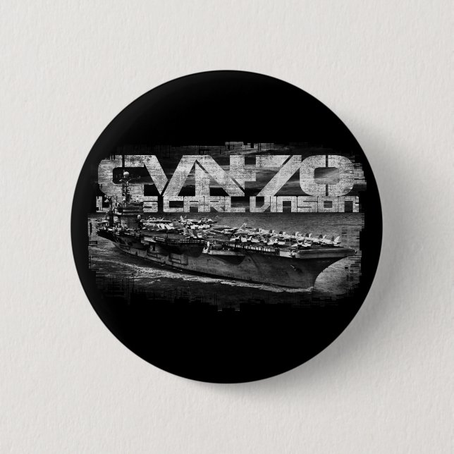 Aircraft carrier Carl Vinson Round Button Button (Front)