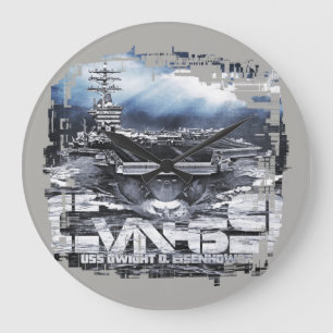 Aircraft carrier D.D.Eisenhower Acrylic Wall Clock