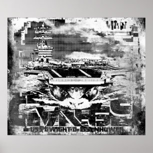 Aircraft carrier Dwight D. Eisenhower Poster