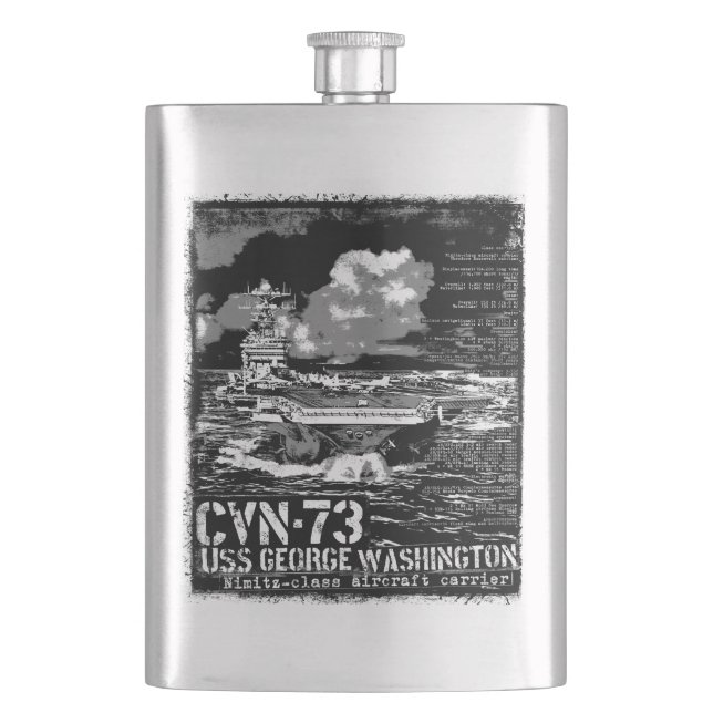 Aircraft carrier George Washington Hip Flask (Front)