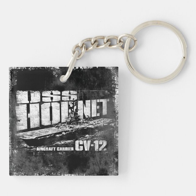 Aircraft carrier Hornet Acrylic Keychain (Back)