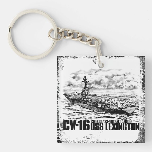 Aircraft carrier Lexington Aif keychain (Front)