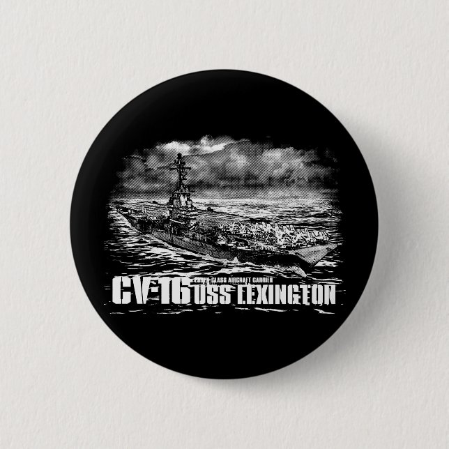 Aircraft carrier Lexington Button (Front)