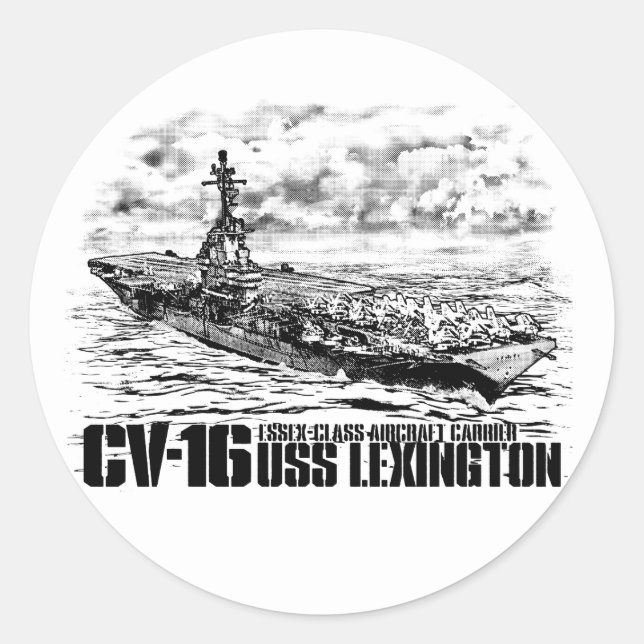 Aircraft carrier Lexington Sticker (Front)