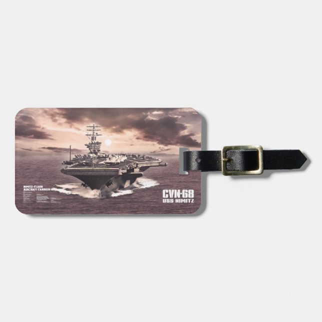 Aircraft carrier Nimitz Aif luggagetag Luggage Tag (Front Horizontal)