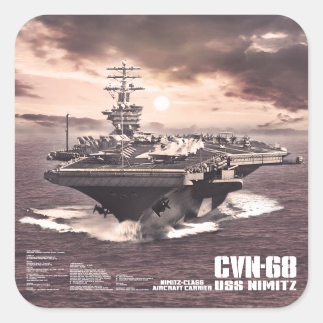 Aircraft carrier Nimitz Sticker (Front)