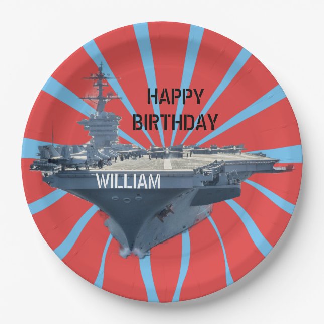 Aircraft Carrier Paper Plate (Front)