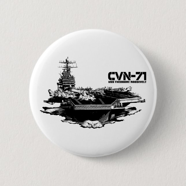 Aircraft carrier Theodore Roosevelt Button (Front)
