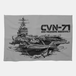 Aircraft carrier Theodore Roosevelt Dawsonsf kitc Kitchen Towel