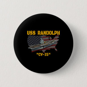 Aircraft Carrier Uss Randolph Cv-15 Veterans Day F 2 Inch Round Button