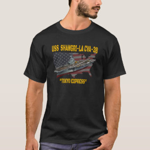 Aircraft Carrier USS Shangri La CVA 38 Veteran Fat T-Shirt