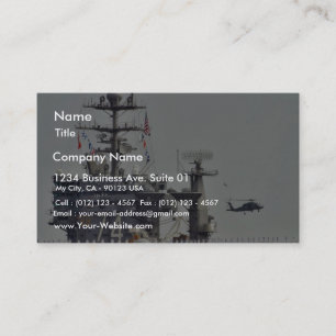 Aircraft Carriers Helicopters Ships Navy Sailors Business Card