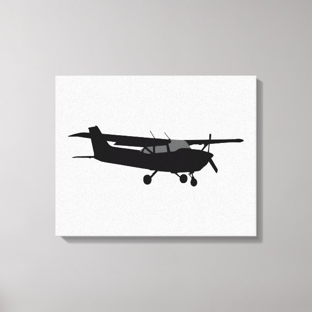 Aircraft Cessna Black Silhouette Flying Decor (Front)