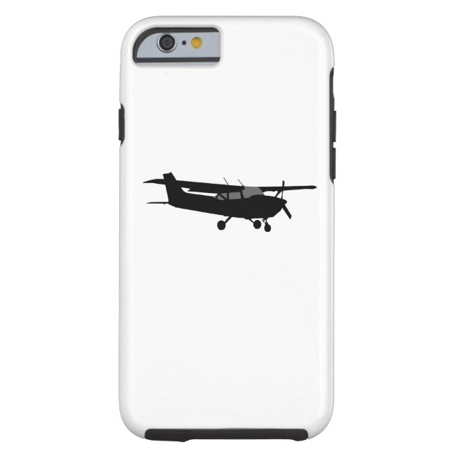 Aircraft Cessna Black Silhouette Flying Decor Case-Mate iPhone Case (Back)