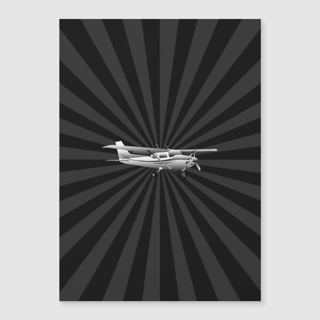 Aircraft Cessna Silhouette Flying Sunburst Decor (Front)