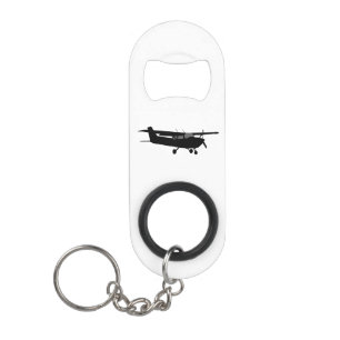 Aircraft Classic Cessna Black Silhouette Flying Mini Bottle Opener