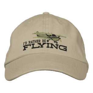 Aircraft Classic Cessna I'd Rather Be Flying Embroidered Hat