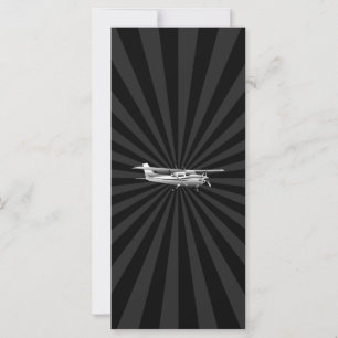Aircraft Classic Cessna Silhouette Flying Burst