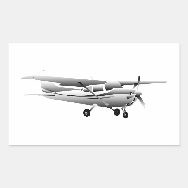 Aircraft Classic Cessna Silhouette Flying Burst Sticker (Front)