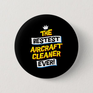 Aircraft Cleaner, Funny Job Occupation 2 Inch Round Button