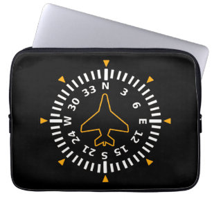 Aircraft Compass Flight Instrument Laptop Sleeve