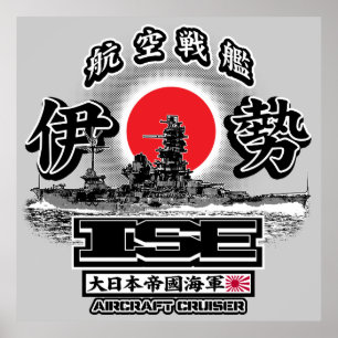 Aircraft cruiser Ise Poster Poster