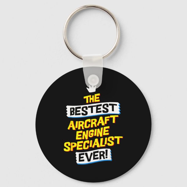Aircraft Engine Specialist, Funny Job Occupation  Keychain (Front)