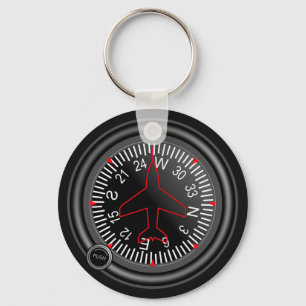 Aircraft Heading Indicator Keychain