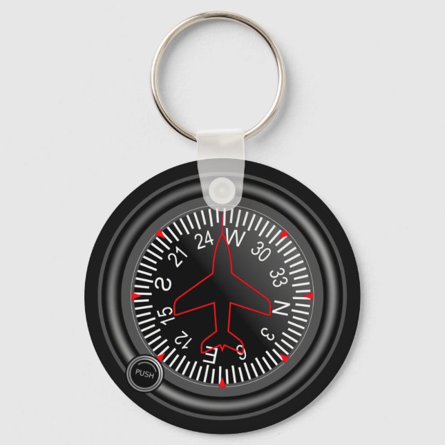Aircraft Heading Indicator Keychain (Front)