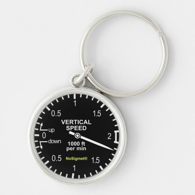 Aircraft instrument keyholder: "Variometer" Keychain (Front)
