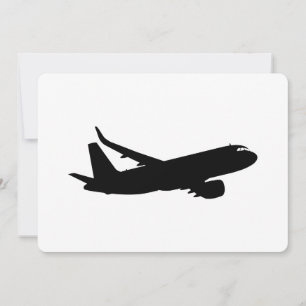 Aircraft Jet Liner Black Silhouette to customize