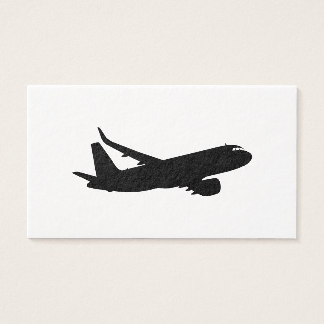 Aircraft Jet Liner Black Silhouette to customize (Front)