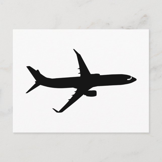 Aircraft Jetliner Black Flight Customize Colour Postcard (Front)
