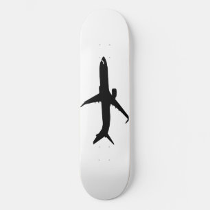 Aircraft Jetliner Black Flight Customize Colour Skateboard