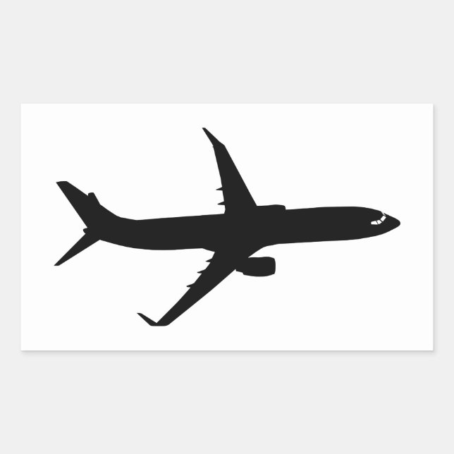 Aircraft Jetliner Black Flight Customize Colour Sticker (Front)
