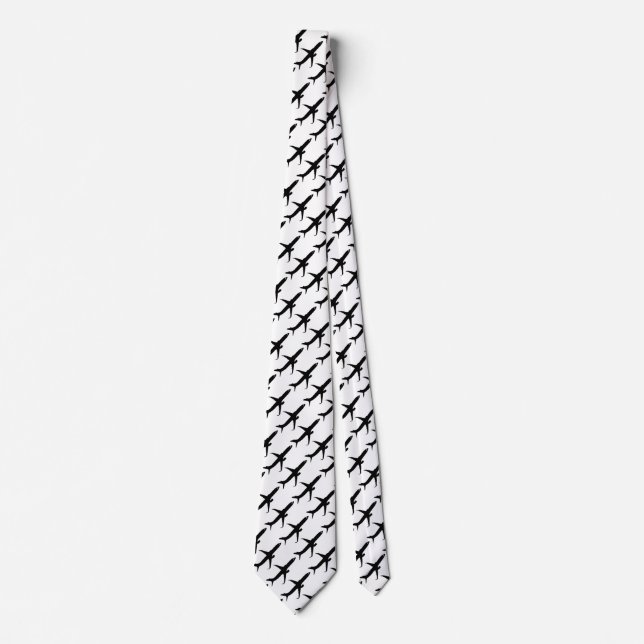 Aircraft Jetliner Shadow Flight Customize Colour Tie (Front)