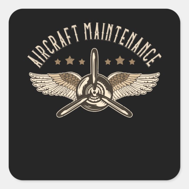 Aircraft  Maintenance Airplane Aircraft Mechanic Square Sticker (Front)