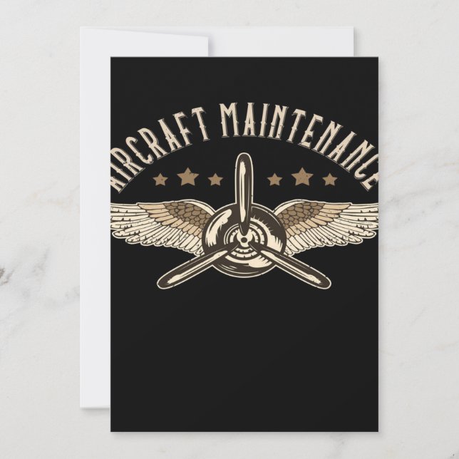 Aircraft Maintenance | Cool Mechanic Design Announcement (Front)