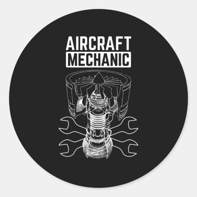 Aircraft Mechanic Classic Round Sticker (Front)
