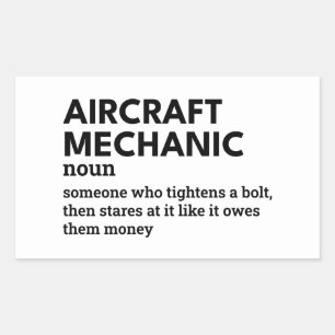 Aircraft Mechanic Definition – Airplane Repair Sticker
