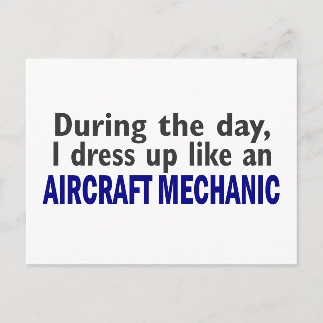 Aircraft Mechanic During The Day Postcard (Front)