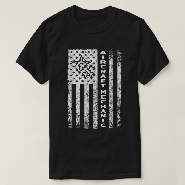 Aircraft Mechanic Flag, Future Airplane Mechanic O T-Shirt (Design Front)